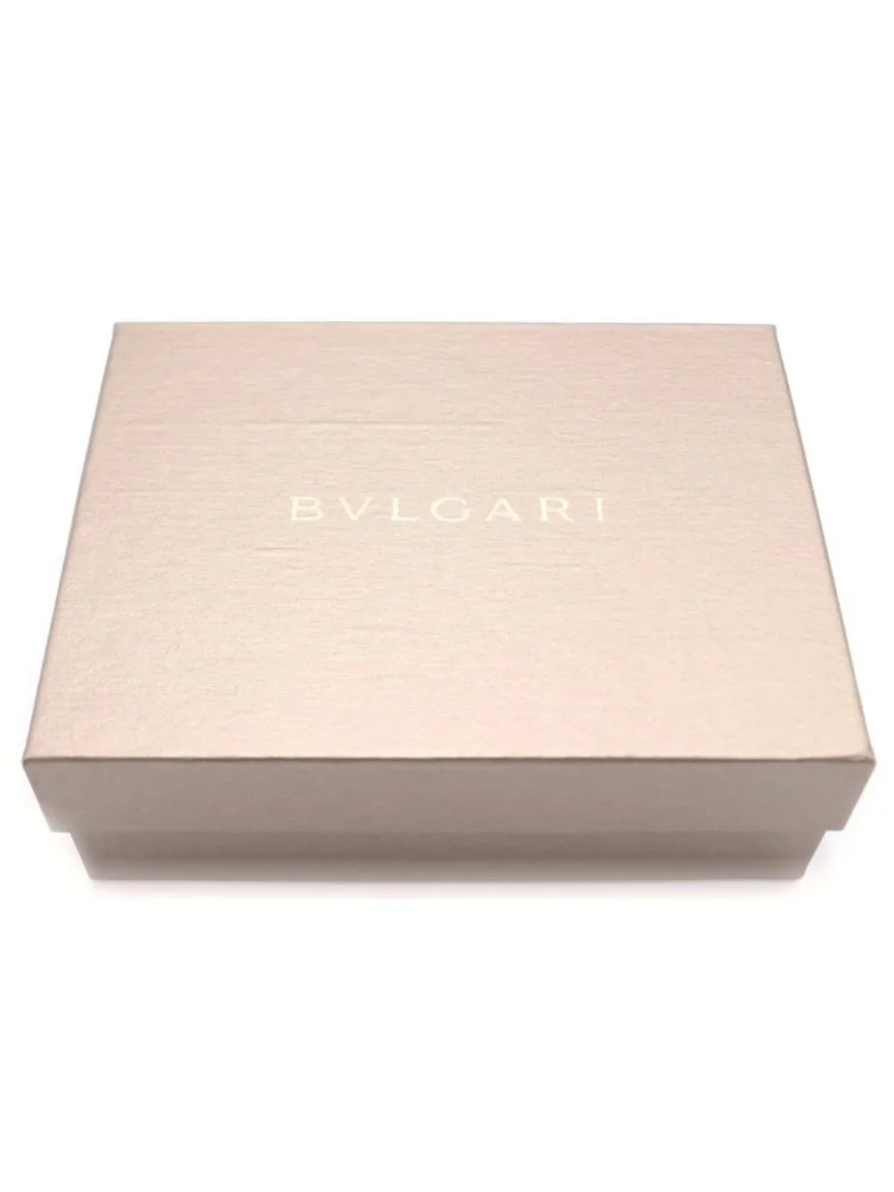 Bvlgari Serpenti Calungskin Metallic Bifold Wallet Compact Beige